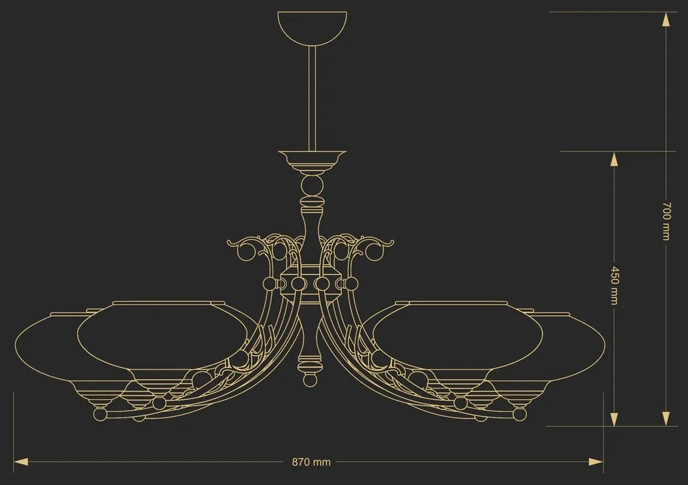 Candelabru 8 brate design clasic realizat manual CASAMIA
