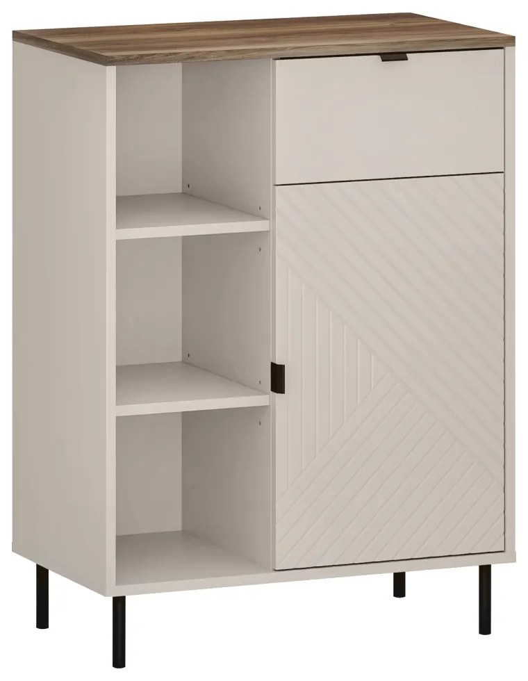 Dulap EYCO 1D1S, cașmir/stejar castello