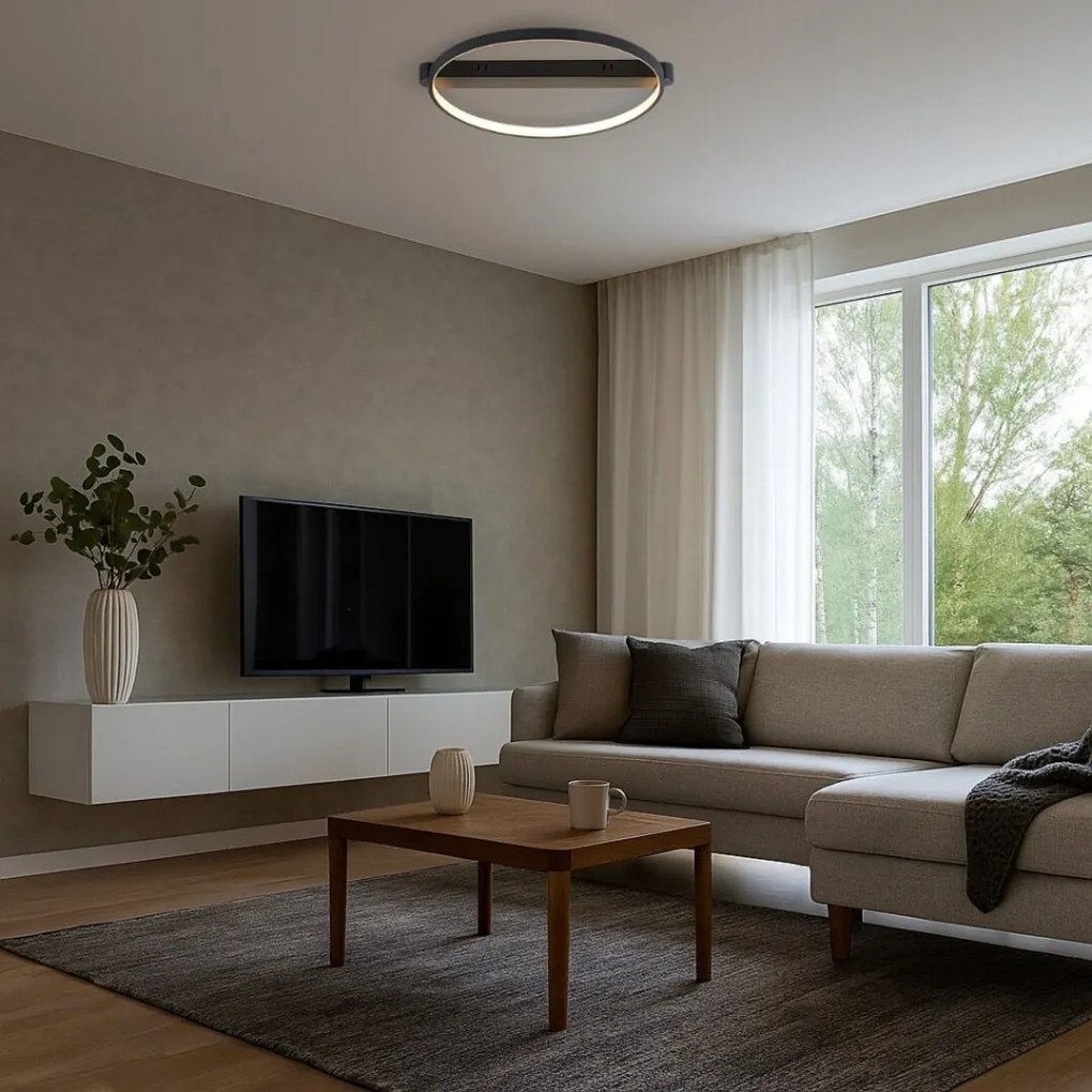 Plafoniera LED din metal negru Beliza