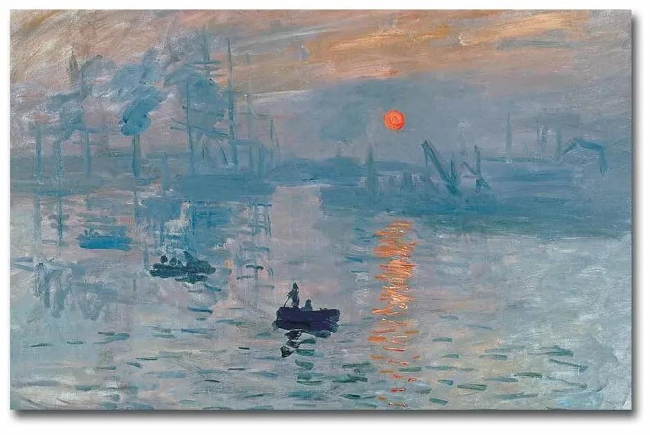 Reproducere tablou pe pânză Claude Monet Sunrise, 70 x 45 cm