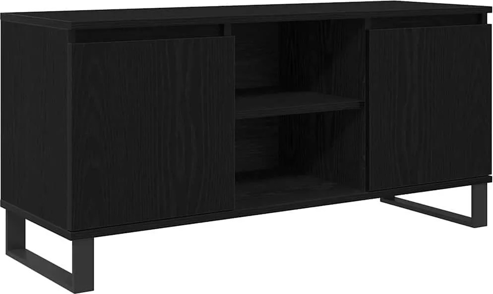 vidaXL Cabinet TV Stejar Negru 104 x 35 x 50 cm Lemn compozit