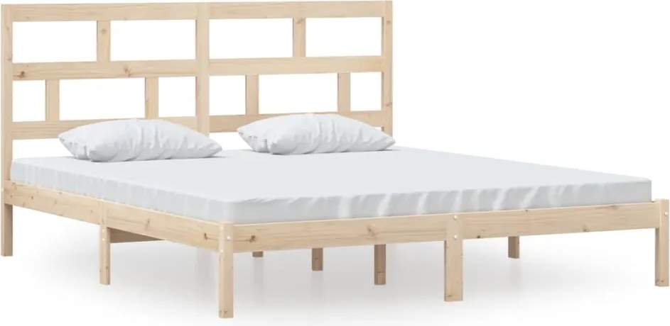 vidaXL Cadru de pat, Super King, 180x200 cm, lemn masiv