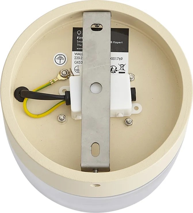 Lampă de perete de design bej cu sticlă opal IP44 - Michele