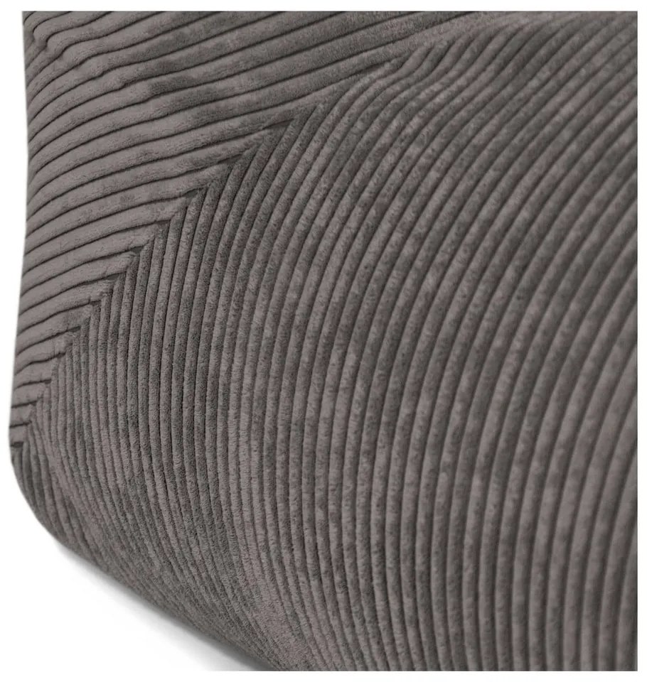 Fotoliu bean bag maro cu tapițerie din catifea reiată Tube 100 – SLOWDOWN