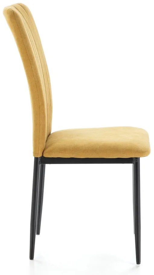 Scaune de dining galben-muștar 4 buc. Holly – Marckeric
