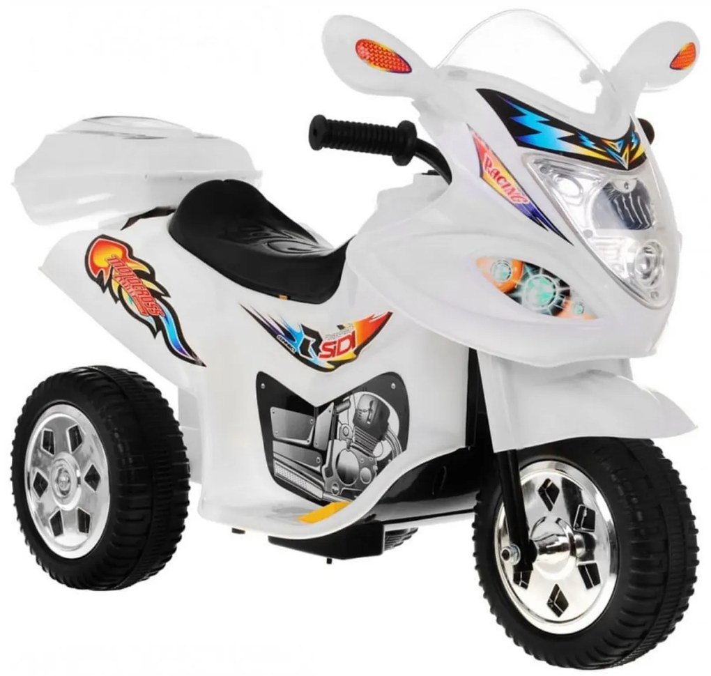 Motocicleta Electrica cu Acumulator Pentru Copii NOVOKIDS™ Moto Classico 88, 3-6 ani, Max 25 kg, Cu Melodii si Lumini, Trotineta Electrica, 3 Roti,