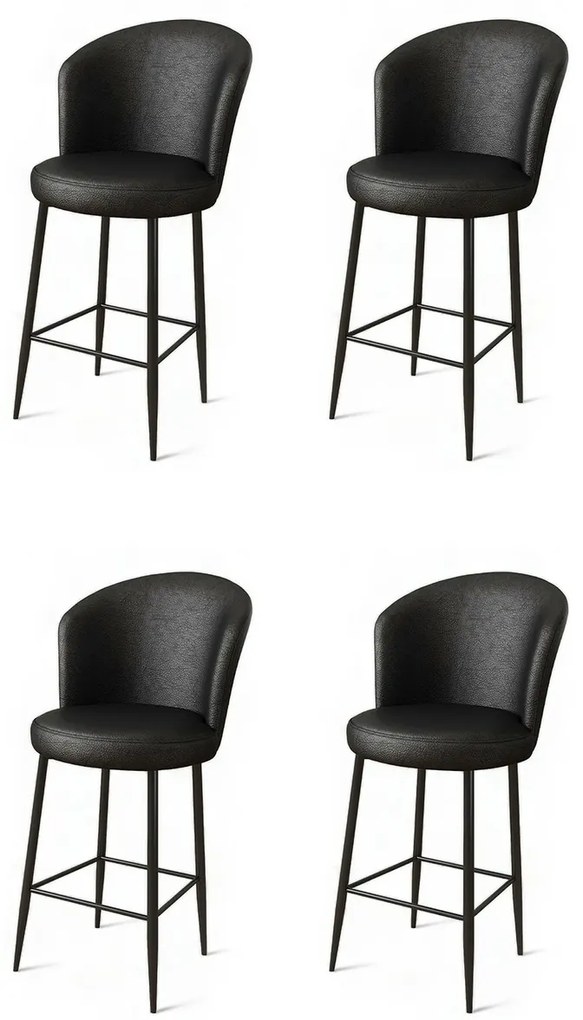 Set de scaune de bar Uras Black, 4 buc., 4 buc
