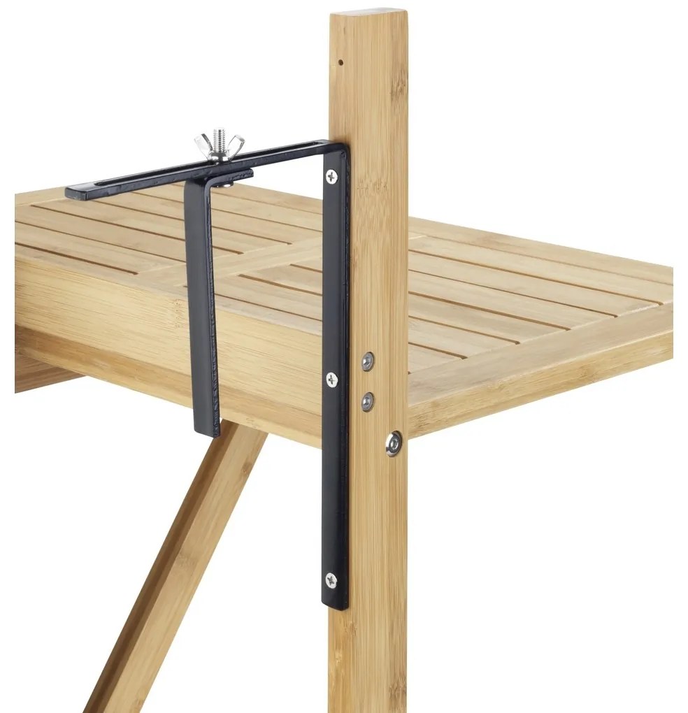 Wenko Măsuță suspendată pentru balcon din bambusWaikiki, 64 × 44 × 65 cm
