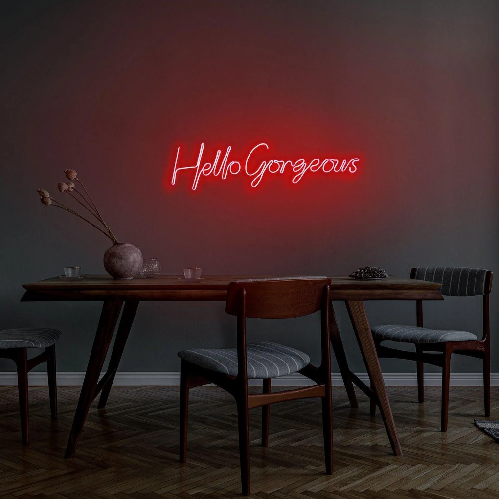 Aplica de Perete Neon Hello Gorgeous, 75 x 18 cm