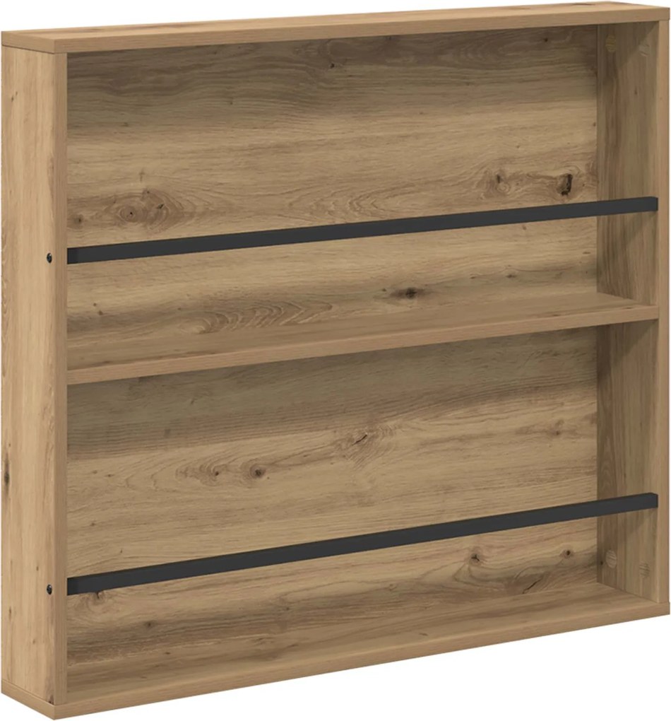 vidaXL Raft pentru reviste cu raft Stejar Artizanal 80 x 12 x 70 cm