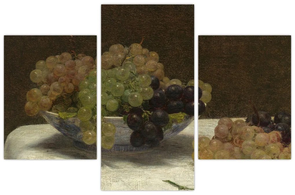 Tablou - Henri Fantin-Latour, Still Life with Grapes and a Carnation, reproducere (90x60 cm)