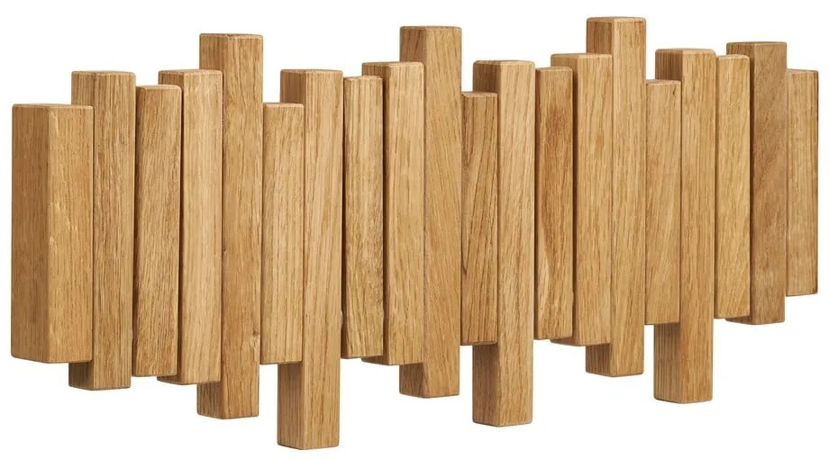 Cuier de perete în culoare naturală din lemn de stejar 3 cm Caltra – House Nordic