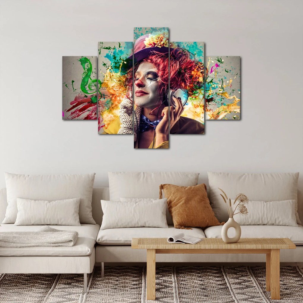 Tablou - Artista cu căști (150x105 cm)