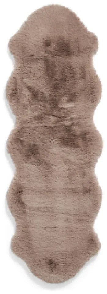 Covor tip traversă maro deschis sintetic 60x180 cm Super Teddy – Think Rugs
