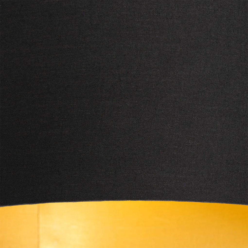 Plafoniera neagra cu interior auriu 3 lumini - Multidrum