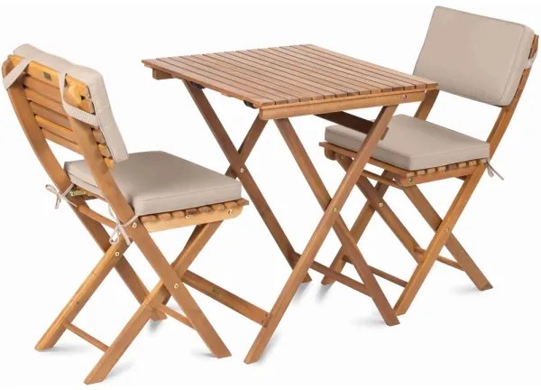 Set de mobilier de balcon acacia Fieldmann