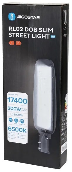 Aigostar - Lampă stradală LED SLIM/200W/230V 6500K IP65
