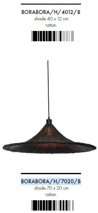 Lustra/ Pendul eco din ratan Borabora 70cm S, bl