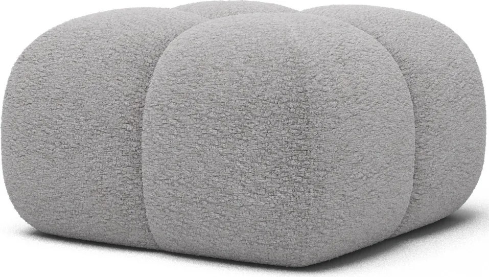 Puf Tapitat Covio 85x85x52 cm, gri Chenille – Kendell 03