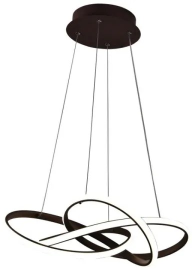 Lustră LED dimabilă pe cablu LED/65W/230V 3000-6500K maro + telecomandă