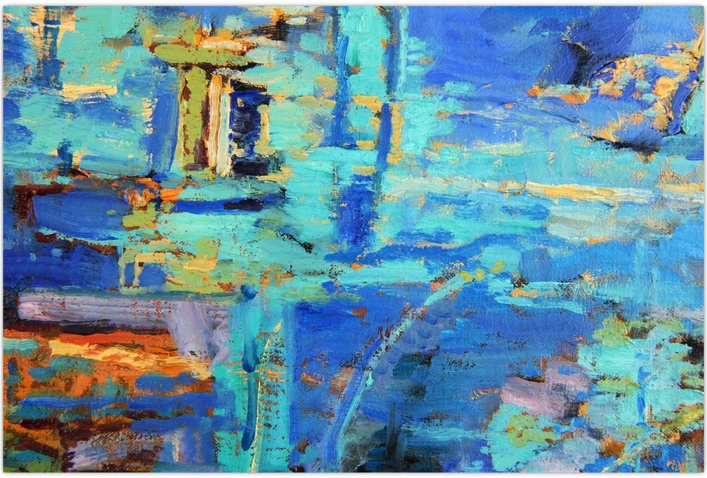 Tablou - pictură abstractă în ulei (90x60 cm)