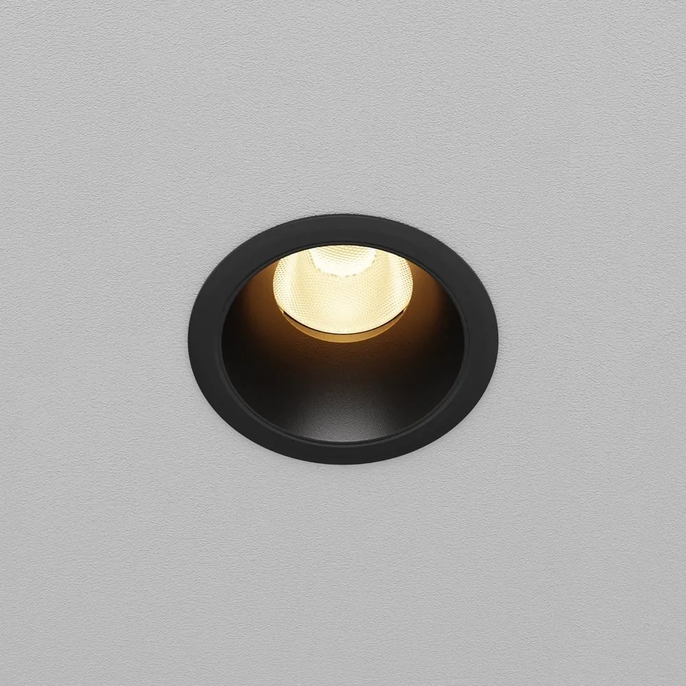 Spot incastrabil LED Dip negru 2700K 10W