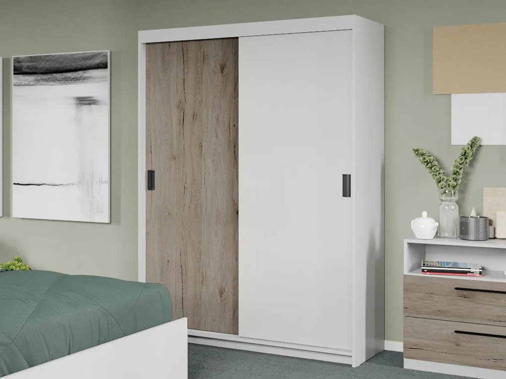 Set mobila dormitor Odin Alb/San Remo C13