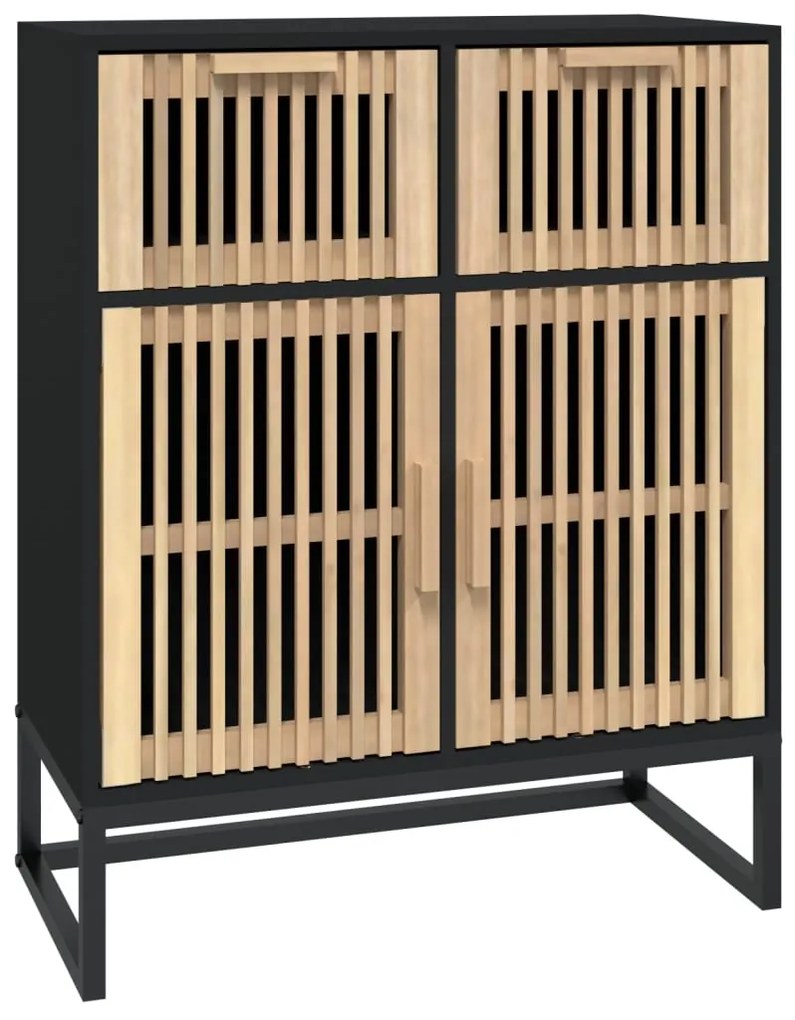 352116 vidaXL Dulap, negru, 60x30x75 cm, lemn prelucrat