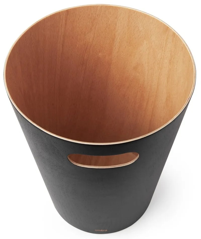 Coș de gunoi negru pentru birou 7,5 l Woodrow – Umbra