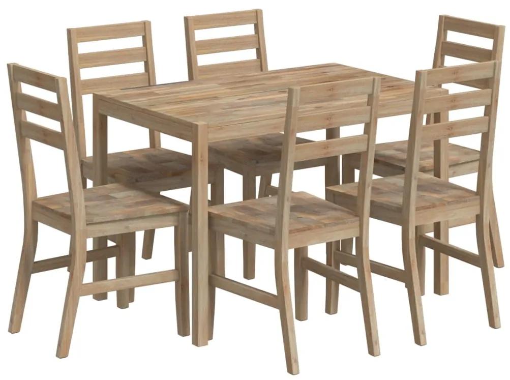 Set mobilier de bucatarie, 7 piese, lemn masiv de acacia 7