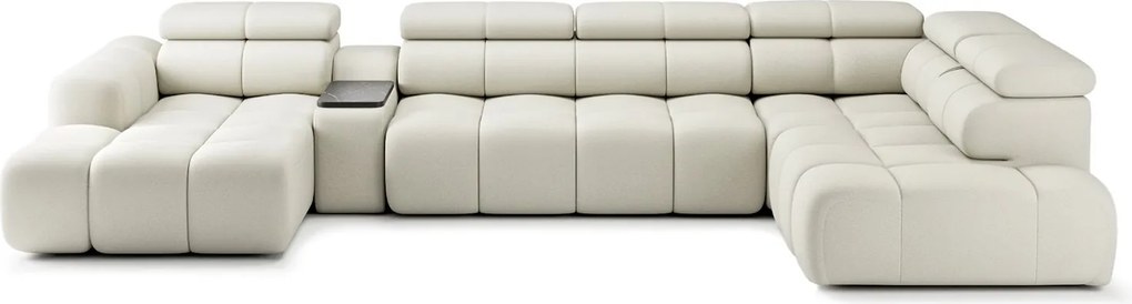 Colțar lemn masiv Bliss cu extensie electrică 398×113 cm