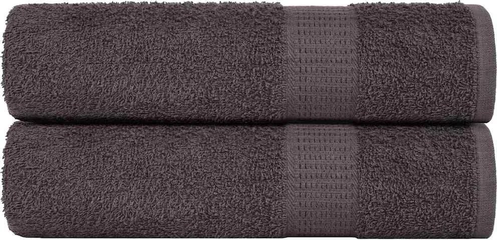vidaXL Prosoape de baie, FROGN, 2 buc., antracit, 100x150 cm, 360 g/m²