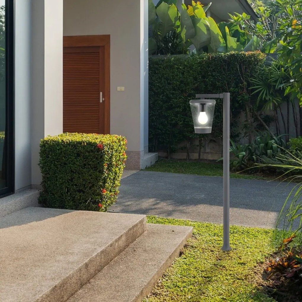 Stalp mediu pentru iluminat exterior design modern IP44 Savano antracit