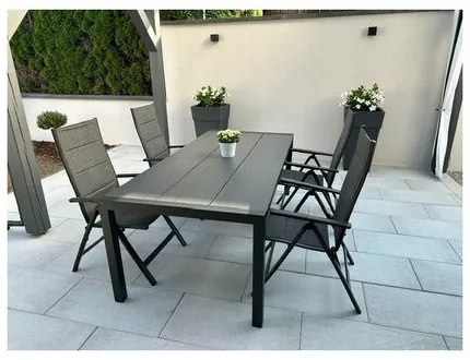 Set mobilier de grădină Haggen, 5 buc, aluminiu