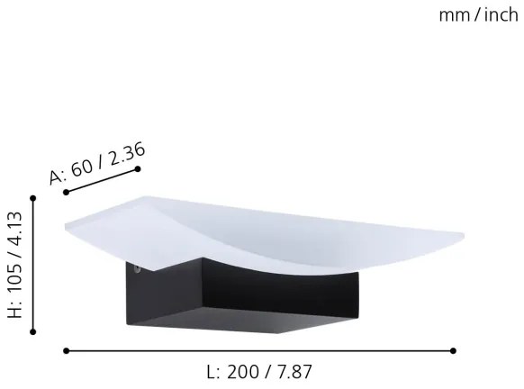Aplică LED METRASS LED/5,6W/230V Eglo 98888