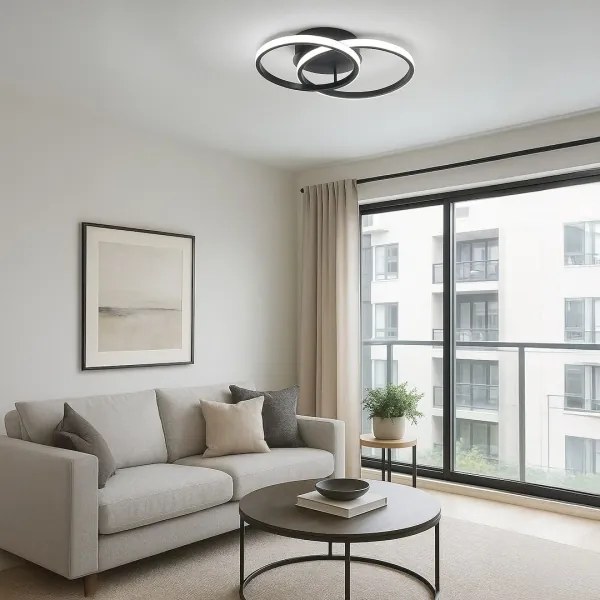 Plafonier LED TITANO LED/12W/230V negru