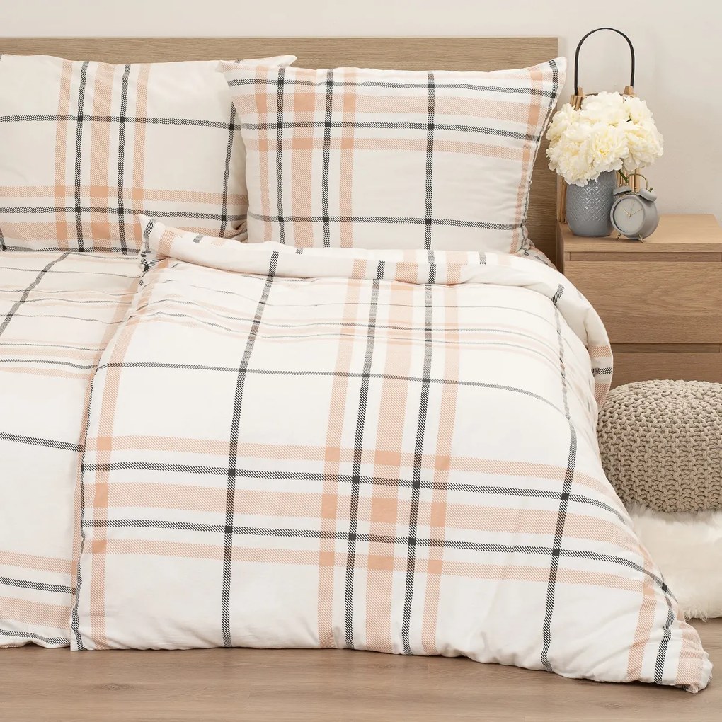 Lenjerie de pat din flanelă 4Home Elegant Plaid,140 x 200 cm, 70 x 90 cm, 140 x 200 cm, 70 x 90 cm