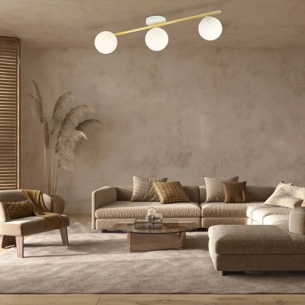 Plafonieră SPLENDI 3xE14/10W/230V alb/auriu