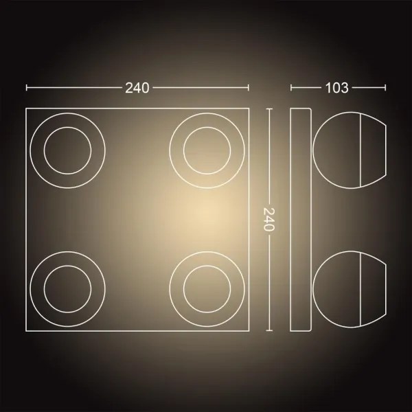 Philips 50474/30/P6 - Spot LED dimabil Hue BUCKRAM 4xGU10/5W/230V