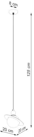 Lustră pe cablu Sollux SL.1358 HYPERION 1xG9/8W/230V negru