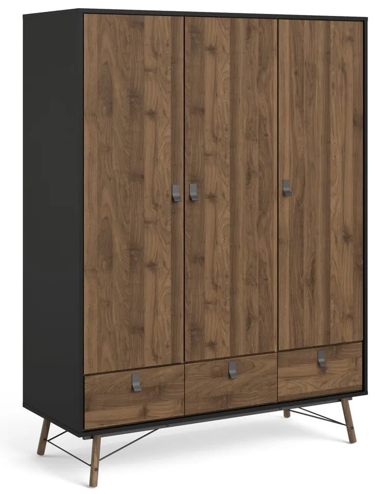 Șifonier Tvilum Ry, maro închis-negru