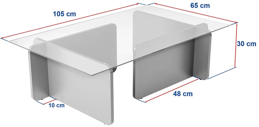 Masă de cafea Flavio Atlantic Pine