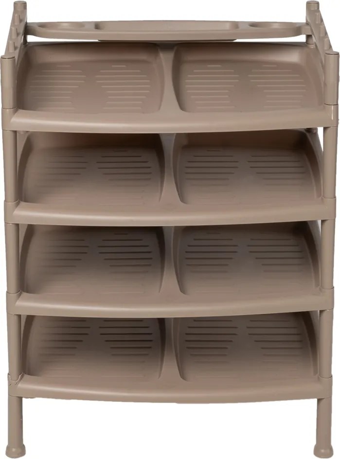 Raft pentru pantofi 4 etaje Brown 52 x 34 x 67 cm
