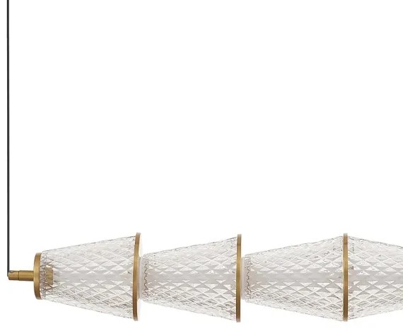 Lustră LED pe cablu SANSA LED/11W/230V auriu/transparent