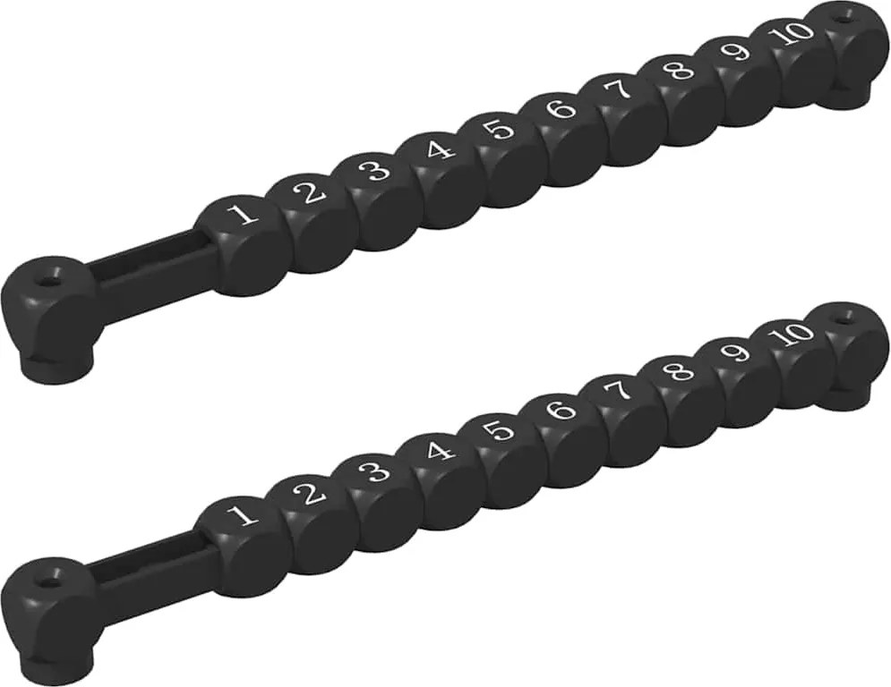 vidaXL Piese de masă de fotbal 2 pcs Negru 30 x 2,2 x 2,9 cm HIPS