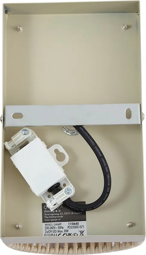 Lampă de perete Japandi bej IP44 - Jayla