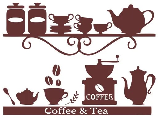 Sticker perete Vintage shelves