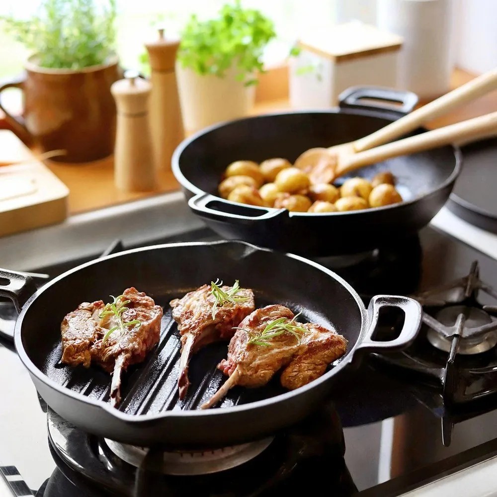 Tigaie de tip grill din fontă ø 28 cm Massive – Tescoma