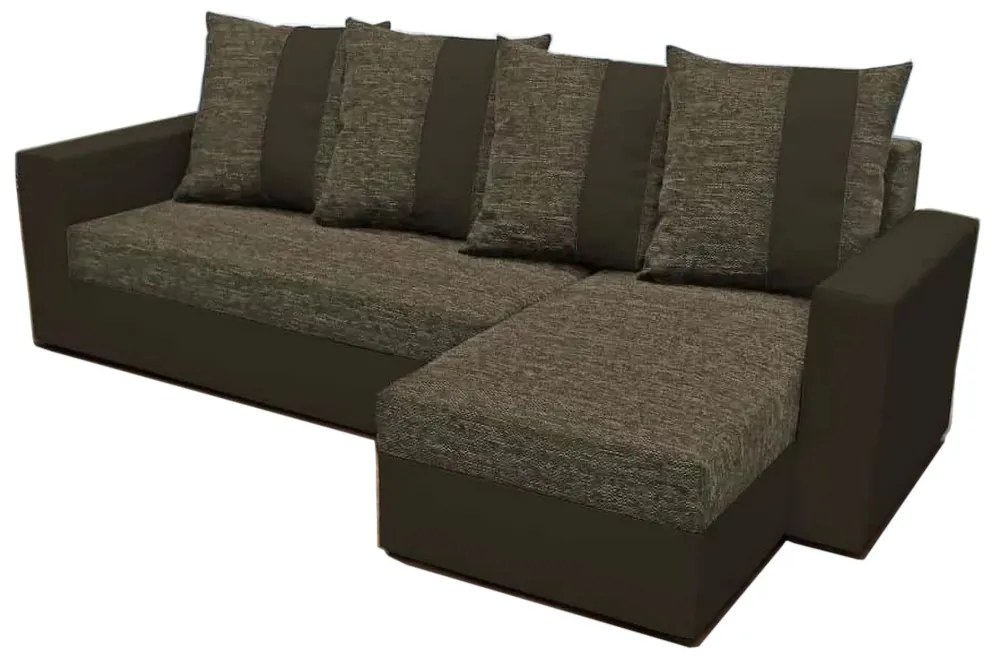 Supermobel Colțar extensibil PRAGA,233x140, Kornet 12/Dolaro 33 maro
