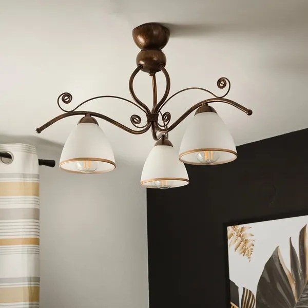 Lustră LED aplicată Brilagi ANTICO 3xE27/60W/230V patină bronz